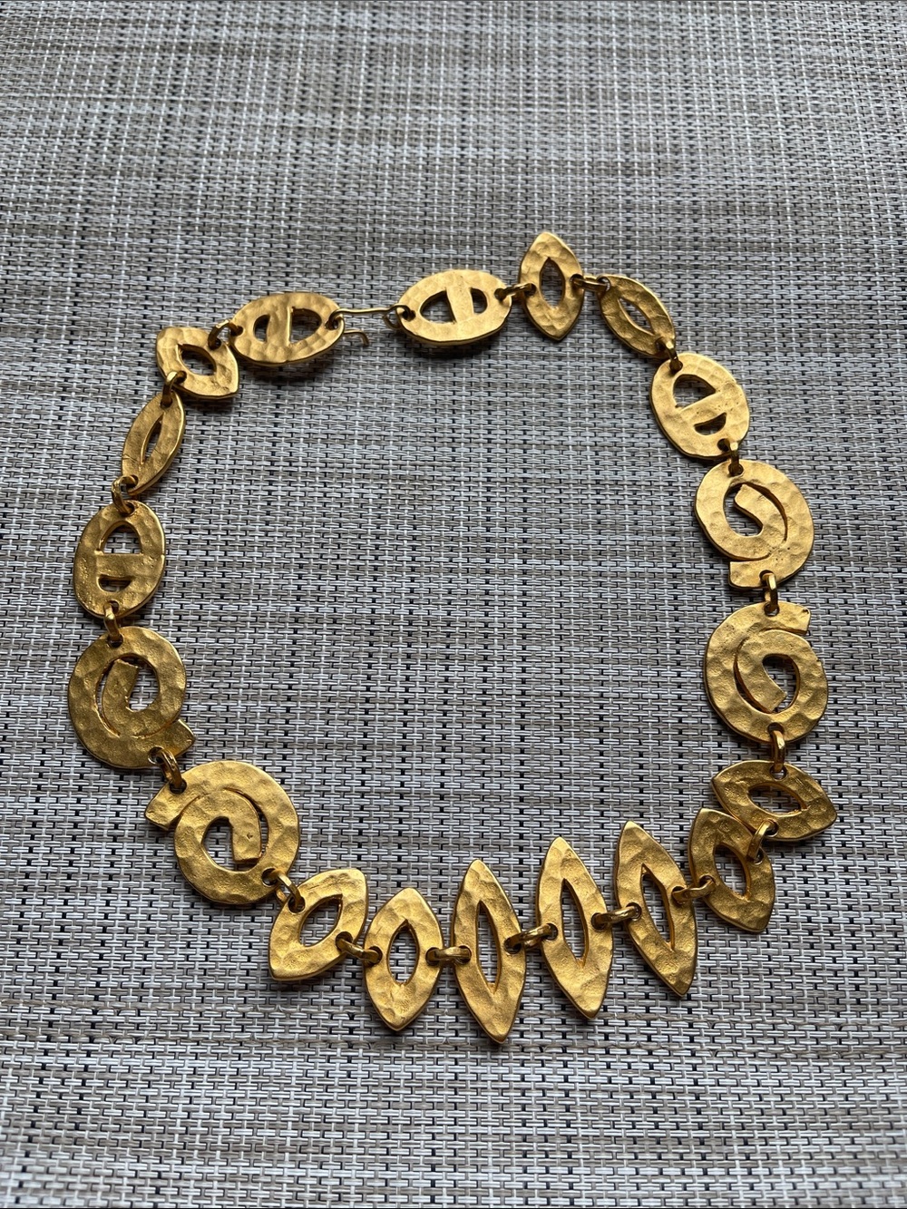 Vintage Gold-Link Statement Necklace